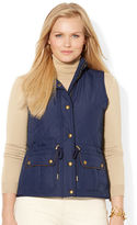 Thumbnail for your product : Lauren Ralph Lauren Plus Quilted Drawstring Vest