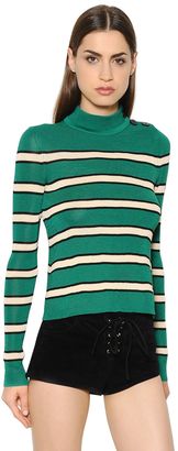 Etoile Isabel Marant Striped Knit Mock Neck Jumper