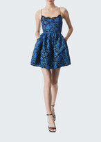 Thumbnail for your product : Alice + Olivia Kendra Floral Party Dress with Lace