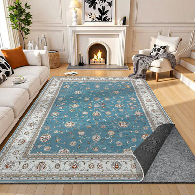 Symple Stuff 8X10 FT Waterproof Rug Pad Non-Slip Felt Carpet Underlay For Hardwood Floors Rug Gripper To Prevent Wrinkling & Buckling Floor Protector