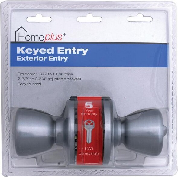 HomePlus HomePlusSatinChromeEntryLockset1-3/4in.