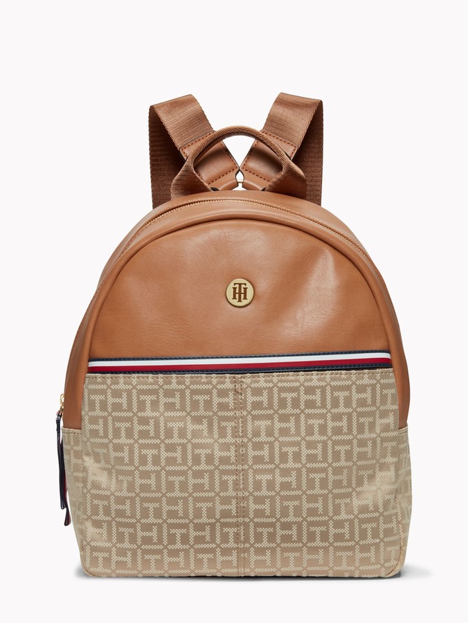 tommy hilfiger jaden monogram jacquard backpack