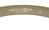 Thumbnail for your product : Dolce & Gabbana Beige Glazed Coated Canvas Rectangle Buckle Belt 80cm