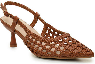 Nicole Miller Knotty Womens Pointed Closed Toe Kitten Heel Pumps