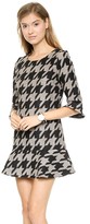 Thumbnail for your product : J.o.a. Houndstooth Dress with Fluted Hem