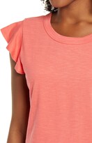 Thumbnail for your product : Caslon Flutter Sleeve Cotton Blend Tee