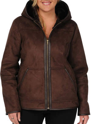 JCPenney Excelled Leather Excelled Faux-Shearling Jacket - Plus