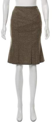 Rena Lange Wool-Blend Knee-Length Skirt w/ Tags