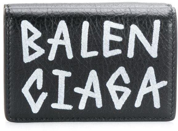Balenciaga Carry Mini Graffiti Wallet - ShopStyle