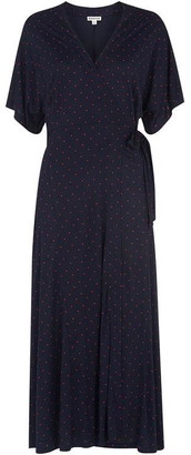 whistles spot wrap jersey dress