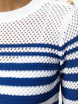 Thumbnail for your product : Pinko open knit striped jumper
