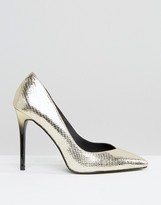 Thumbnail for your product : Faith Courtney Gold Pumps