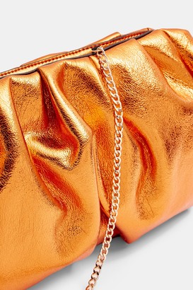 Orange clutch bag topshop Clearance