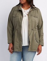 Thumbnail for your product : Charlotte Russe Plus Size Drawstring Anorak Jacket
