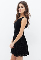 Thumbnail for your product : Forever 21 Contemporary Velveteen Burnout Bow Dress