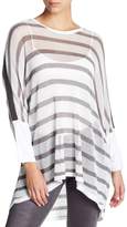 Thumbnail for your product : Blanc Noir Stripe Drape Sweater