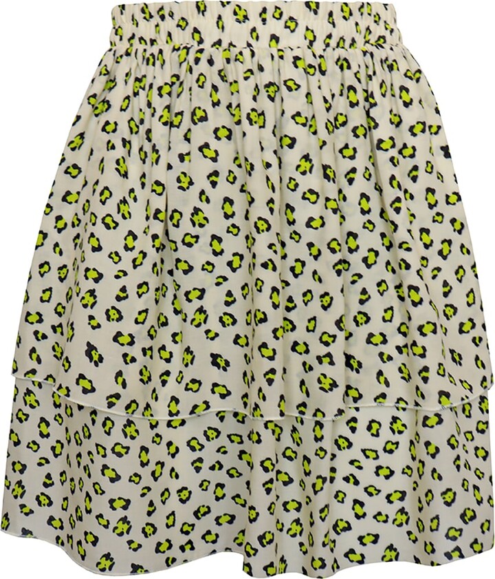 2Kstyle Amalia Animal Print Layered Viscose Mini Skirt - Multicolor
