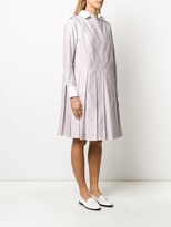 Thumbnail for your product : Thom Browne Striped Pleated Shift Dress