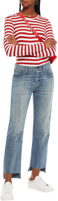 Current/Elliott Faded Mid-rise Straight-leg Jeans