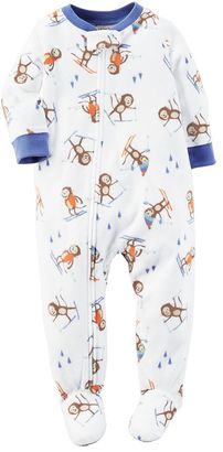 Carter's Toddler Boy Winter Print Fleece Footed Pajamas