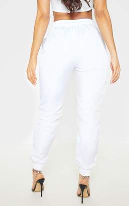 PrettyLittleThing White Contrast Front Panel Shell Jogger