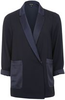Thumbnail for your product : Topshop Contrast satin blazer
