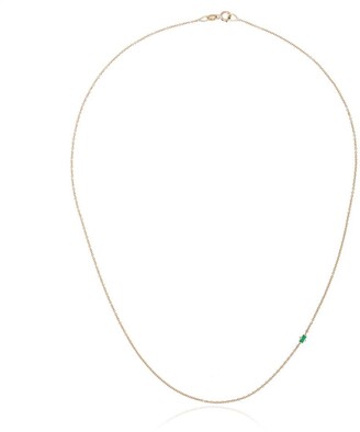 Lizzie Mandler Fine Jewelry 14kt Yellow Gold Floating Emerald Necklace
