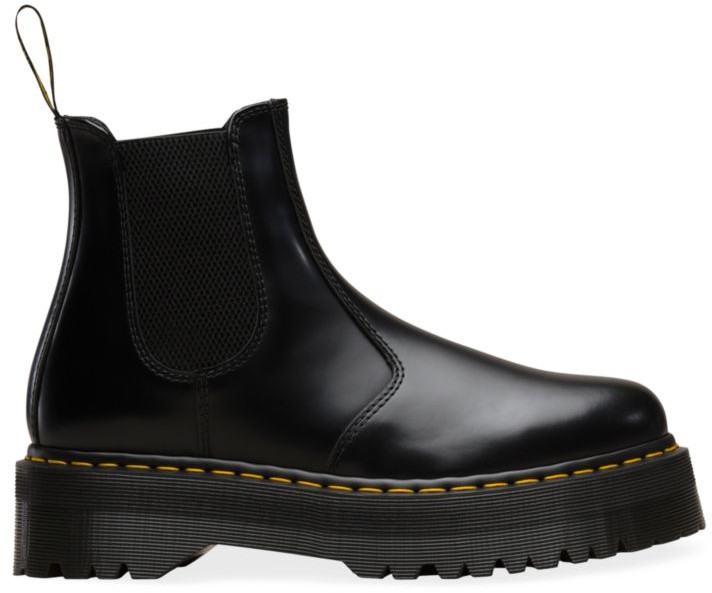 dr martens 2976 alyson black leather snowgrip flat chelsea boots