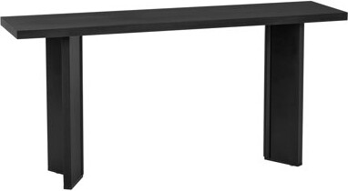 Latitude Run Console Table With Pine Veneer And Geometric Legs, For Study Living Spaces - Simple Style, Stable Structure Top Fits Modern Interiors Clean Lines, Bui