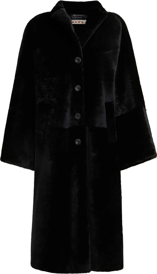 Marni Single-Breasted Faux-Fur Coat