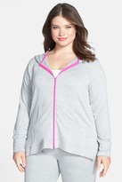 Thumbnail for your product : Pink Lotus High/Low Zip Hoodie (Plus Size)