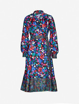 Thumbnail for your product : Stine Goya Reflection floral-print silk midi dress