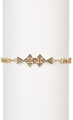 House Of Harlow Astrea Drop Chain Crystal Detail Bracelet