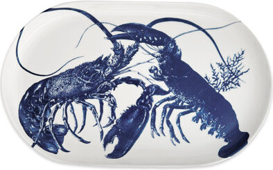 Caskata Lobster Blue Large Oval Platter - Porcelain