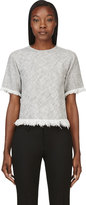 Thumbnail for your product : Alexander Wang T by Grey Cotton Burlap Frayed & Cropped Shirt