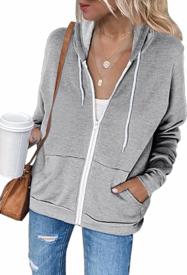 ladies zip through moletom com capuz uk