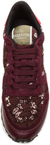 Thumbnail for your product : Valentino Suede & Lace Trainers