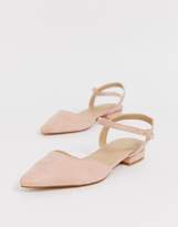 Thumbnail for your product : Myla Raid RAID blush ankle strap suede flat shoes