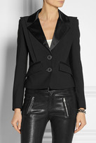 Thumbnail for your product : Vivienne Westwood Card satin-trimmed stretch-crepe blazer
