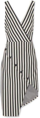 Altuzarra Marceau Asymmetric Striped Cotton-blend Dress