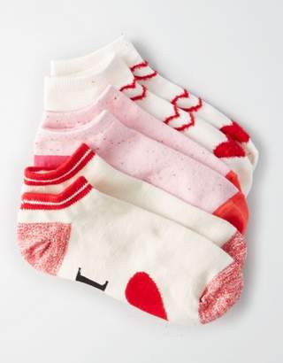 American Eagle Outfitters AE Valentine Shortie Socks 3-Pack