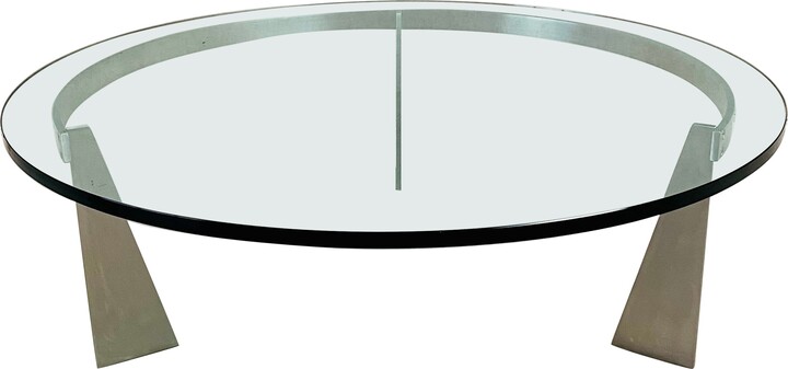 FIAM Glass And Steel Coffee Table "g3" By Just Van Beek For Metaform Netherlands 1980