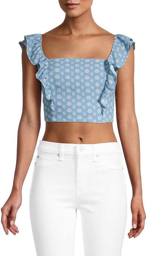 Floral Ruffle Crop Top | Shop The Largest Collection | ShopStyle