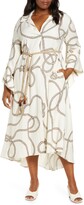 Thumbnail for your product : Lafayette 148 New York Rope Print Long Sleeve Belted Shirtdress