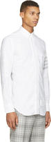 Thumbnail for your product : Thom Browne White & Grey Signature Stripe Oxford Shirt