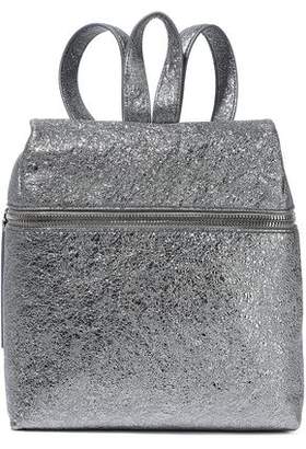 Kara Metallic Textured-leather Backpack