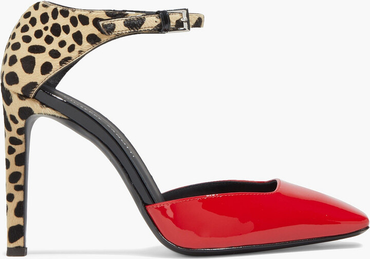red and leopard heels