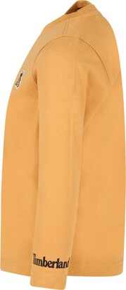 Timberland Orange T-shirt For Boy With Shoe