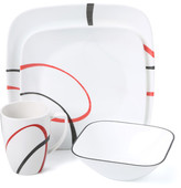Thumbnail for your product : Corelle Square Fine Lines 16 Piece Dinnerware Set
