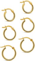 Thumbnail for your product : Sterling Forever Set of 3 Infinity Hoop Earrings